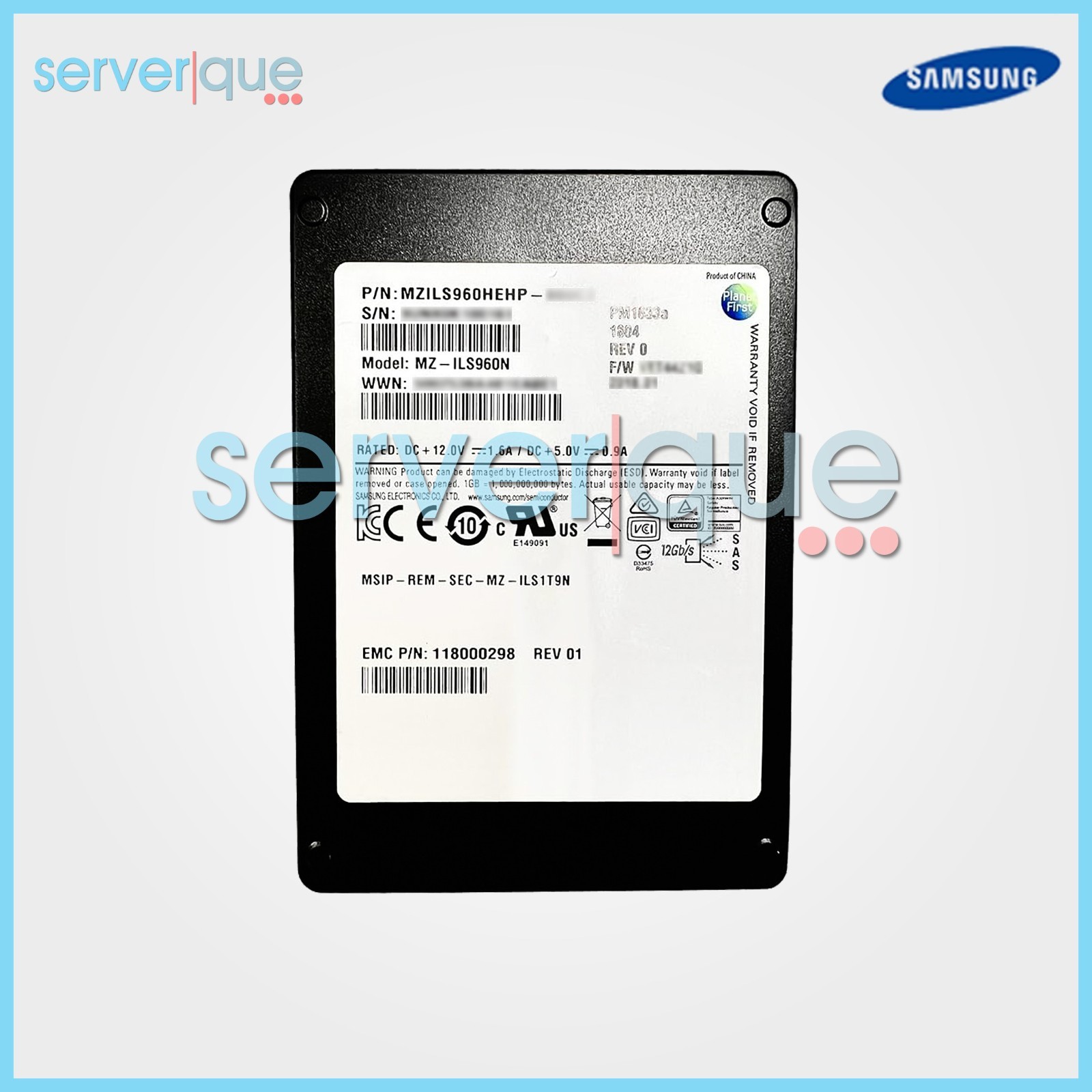 Samsung PM1633a MZ-ILS960N 960GB SAS 12Gbps 2.5" Internal Solid State Drive