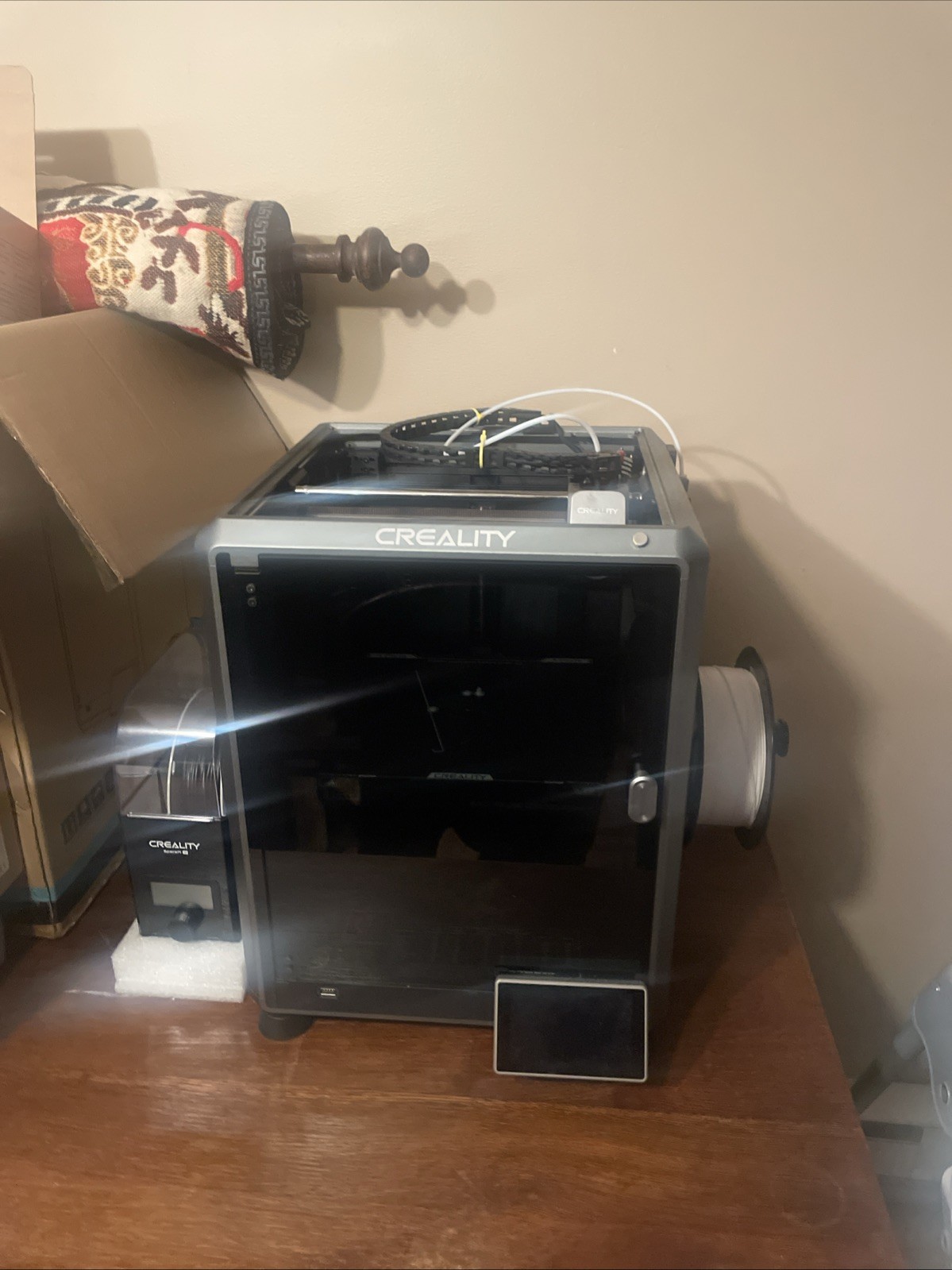 Creality K1C 3D Printer New Extruder Installed With Original Box & Filament
