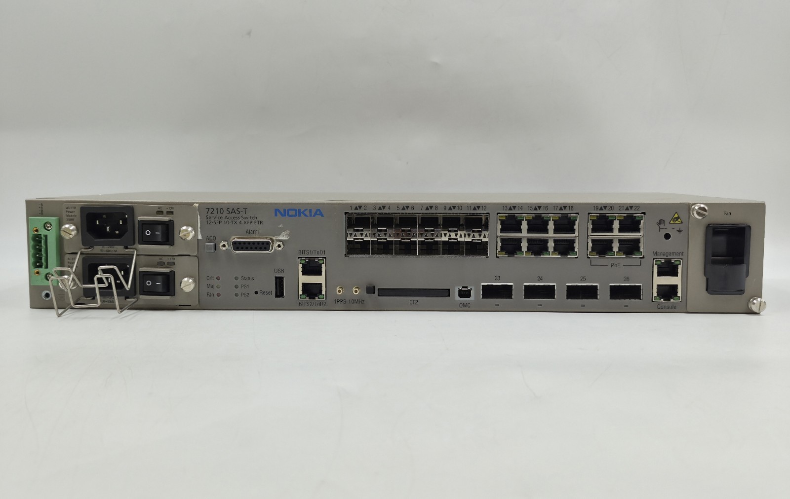 Nokia 7210 SAS-T 12-SFP 10-TX 4-XFP ETR Service Access Switch 3HE08117ABRC01