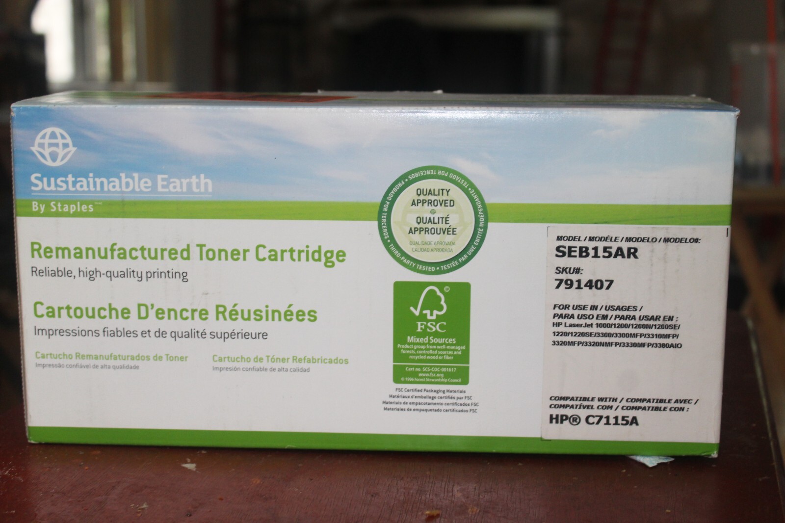 Printer Cartridges. Staples Sustainable Earth Toner Cartridge SEB15AR