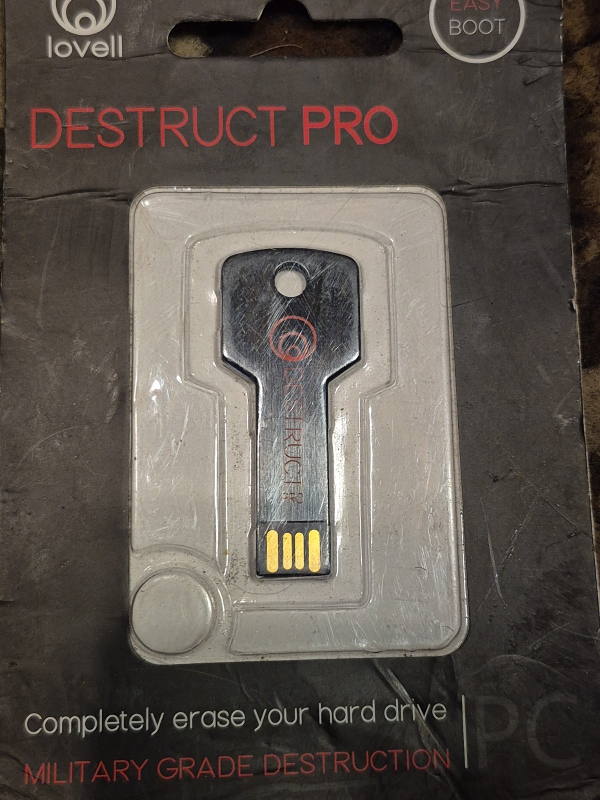 Lovell Destruct Pro USB Hard Drive Data Eraser Destruction Tool