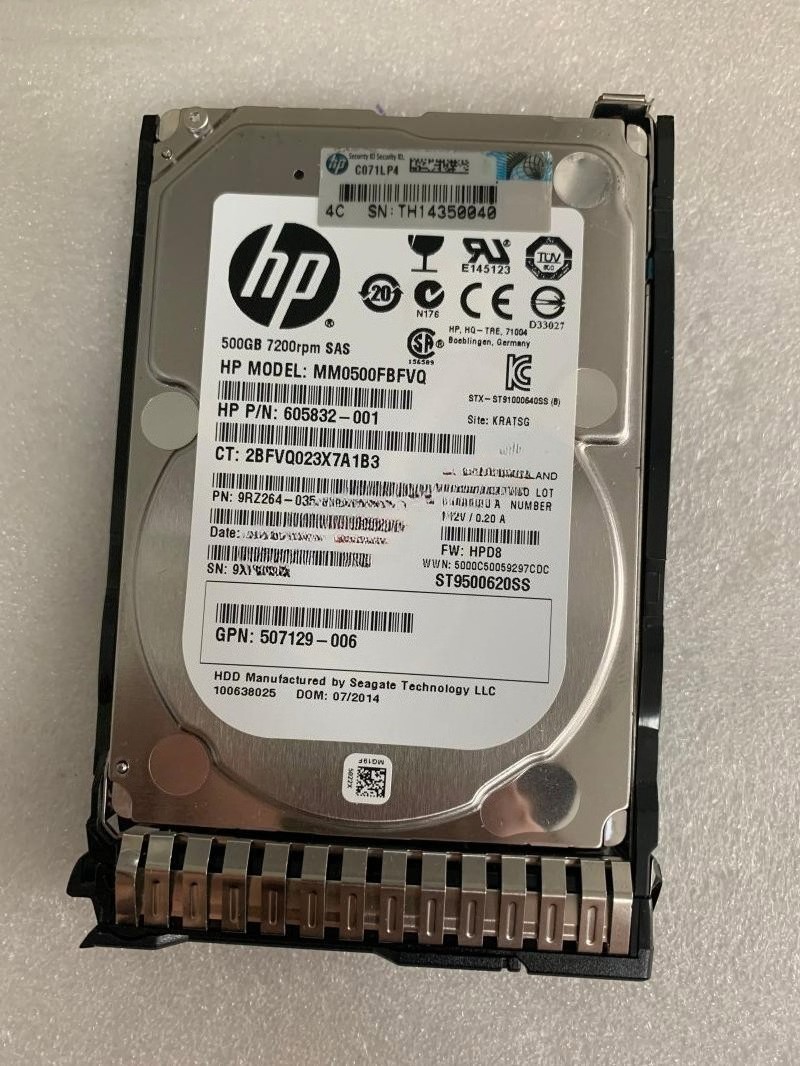 HPE 500GB 653953-001 652745-B21 7.2K 2.5" 6G DP G8 SAS MDL SERVER HARD DRIVE HDD
