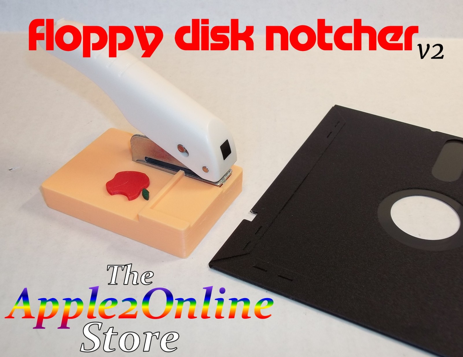 ✅ 🍎 BRAND NEW Floppy Disk Notcher v2 (Square Notch) - Apple II+ IIe IIc IIGS 💕