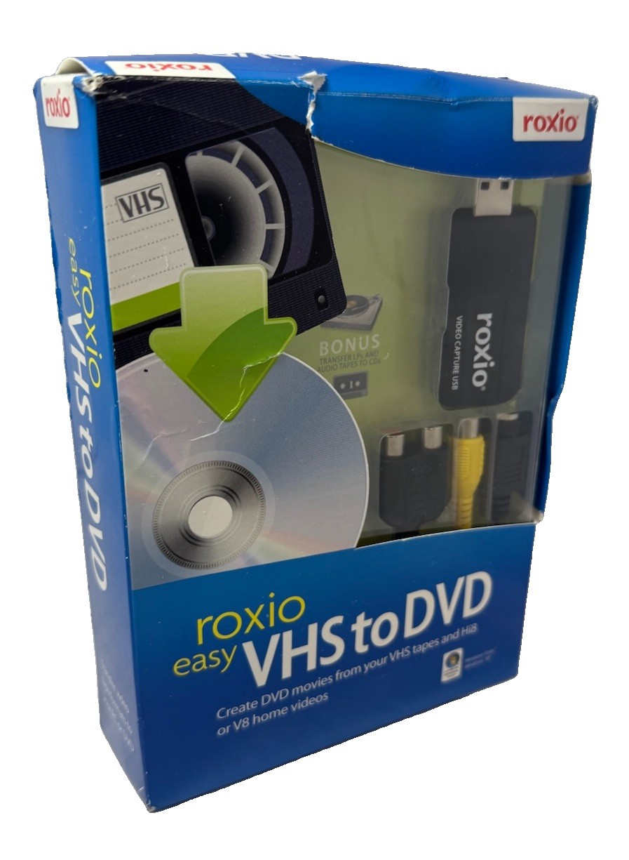 Roxio Easy VHS to DVD - Transfer Video Tape to PC or DVD - Windows 7 Vista XP