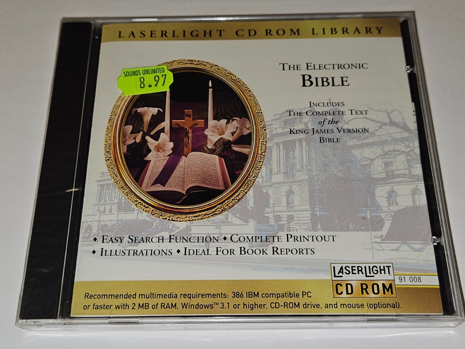 The Electronic Bible Laserlight CD-ROM 1995 Windows Software *NEW/SEALED*
