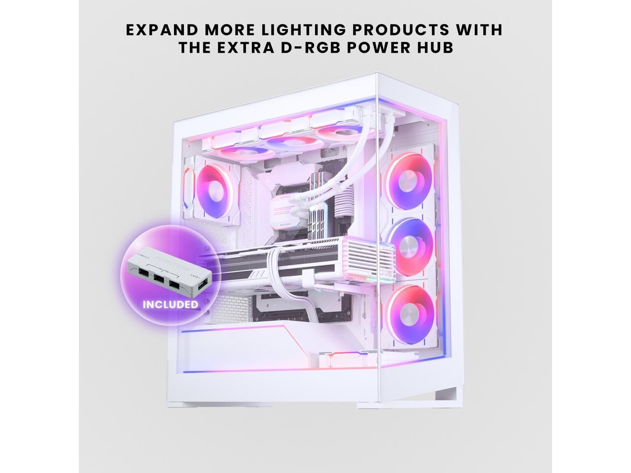 NV5 Premium DRGB Kit, 3x D/A-RGB LED modules for NV5 outer frame, 1x Phanteks