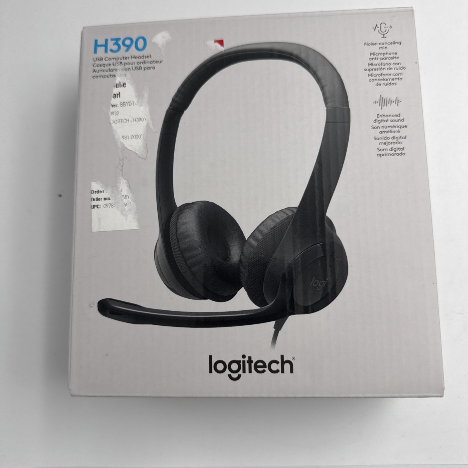 Logitech H390 Over-Head Comfort USB Headset w/ Noise-Canceling Microphone