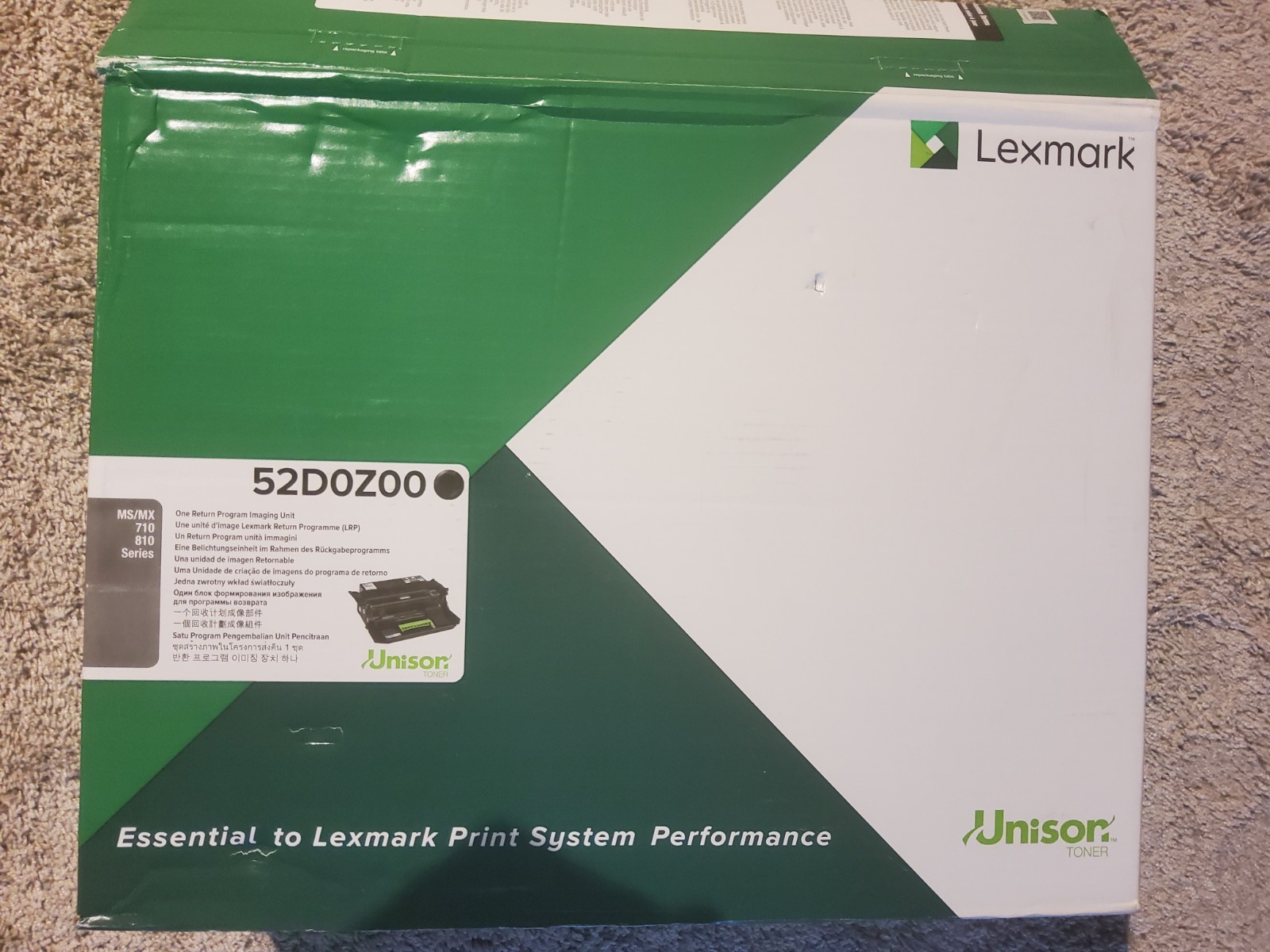 Lexmark 52D0Z00 Return Program Black Imaging Unit - Open Box Unused 80K Yield