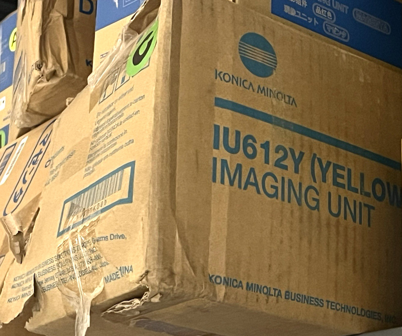 Genuine Konica Minolta IU-612Y (A0TK08D) Yellow Imaging Unit, OEM-Open/Bad Box