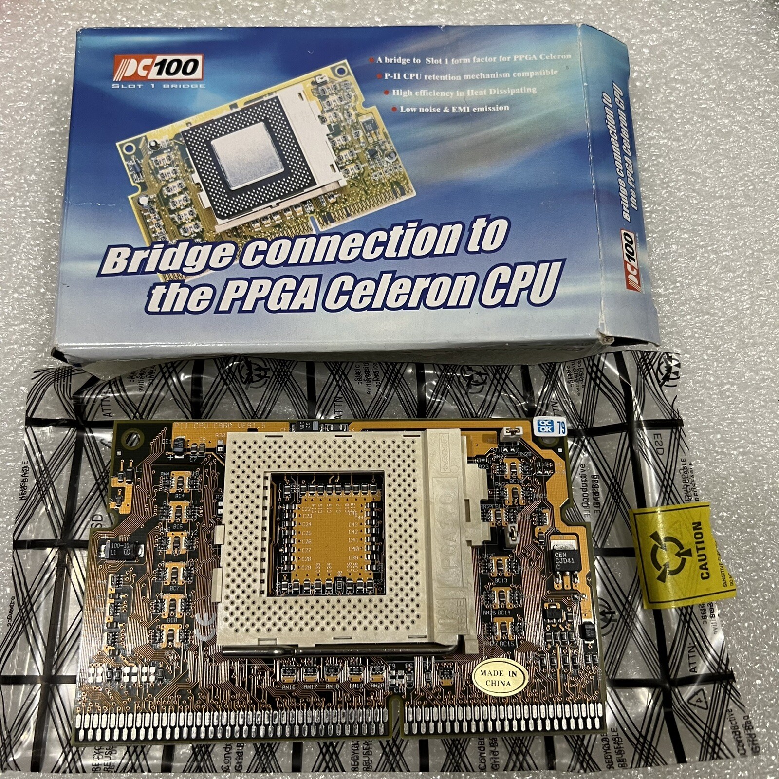 NEW PCCHIPS PC100 SLOT 1 370 SLOCKET PGA370 4 CELERON Mendocino 533 CPU ADAPTER