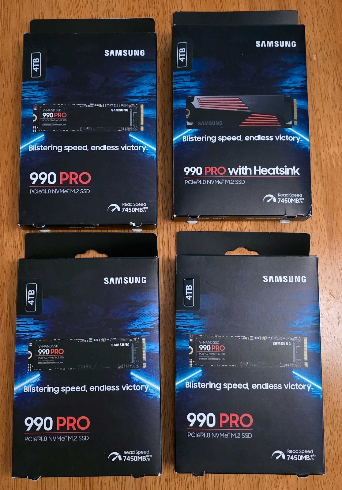 Samsung 990 PRO 4TB M.2 NVMe Internal SSD with Heatsink - Black (MZ-V9P4T0CW)
