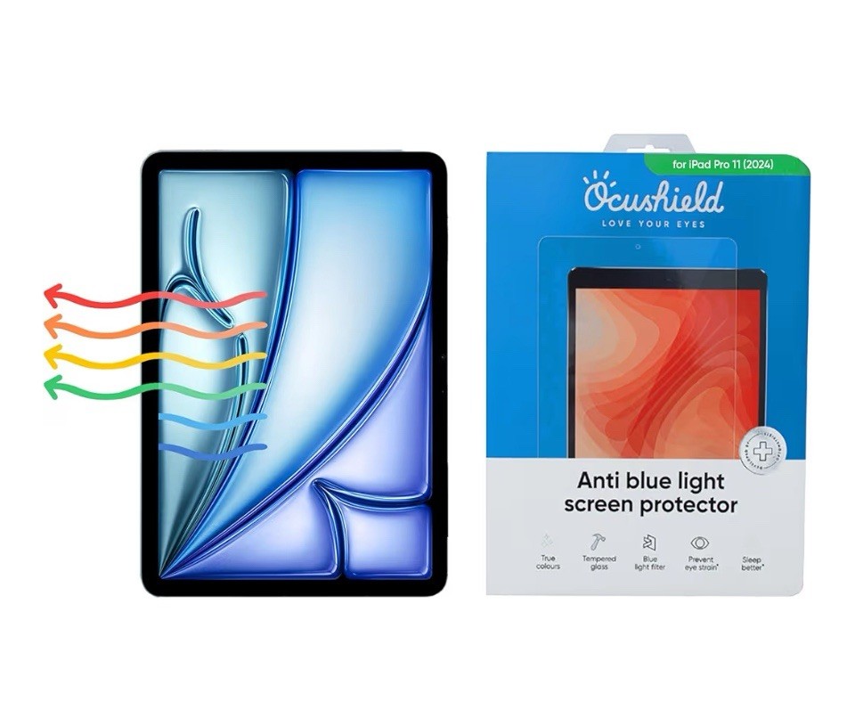Anti Blue Light Tempered Glass Screen Protector for Apple iPad Air 11 Year 24&25