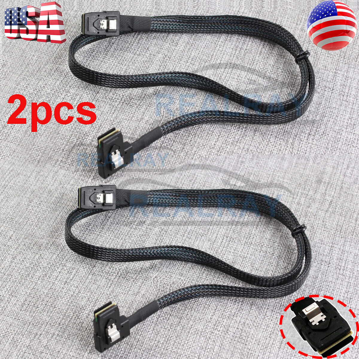 2pcs New SAS-A SAS-B SATA Cable For Dell Poweredge R610 R710 H700  M246M 0M246M