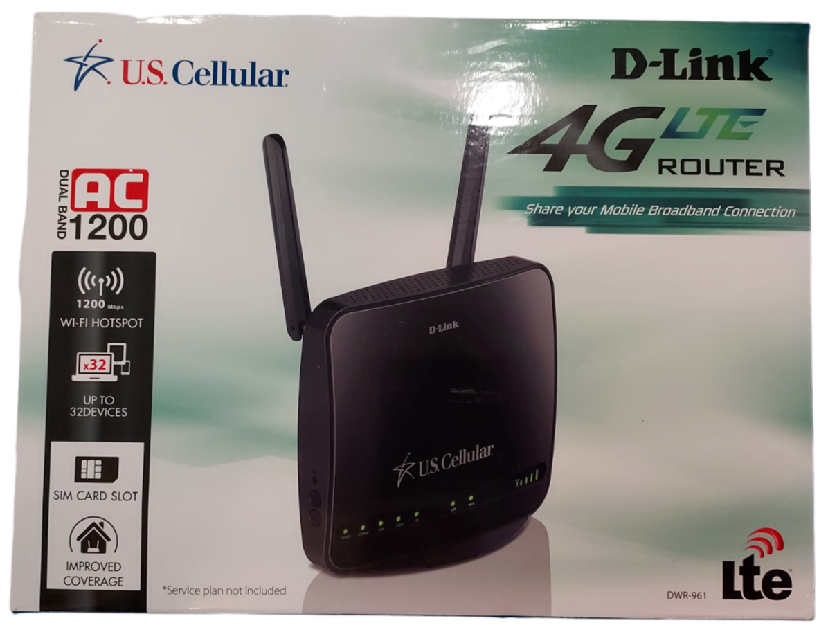D-Link 4G LTE DWR-961 U.S Cellular High-Speed Wireless WI-FI Router