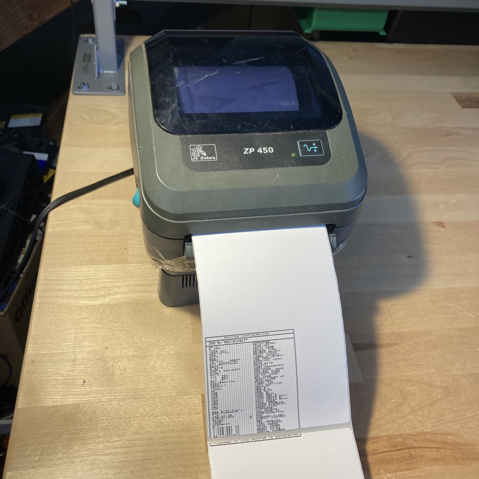 Zebra ZP 450 Thermal Label Printer Broken For Parts ZP450-0501-0006A