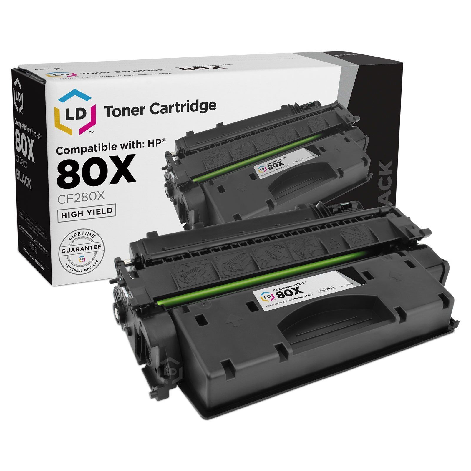 LD CF280X 80X Black High Yield Toner Cartridge for HP LaserJet Pro M401dn M425dn