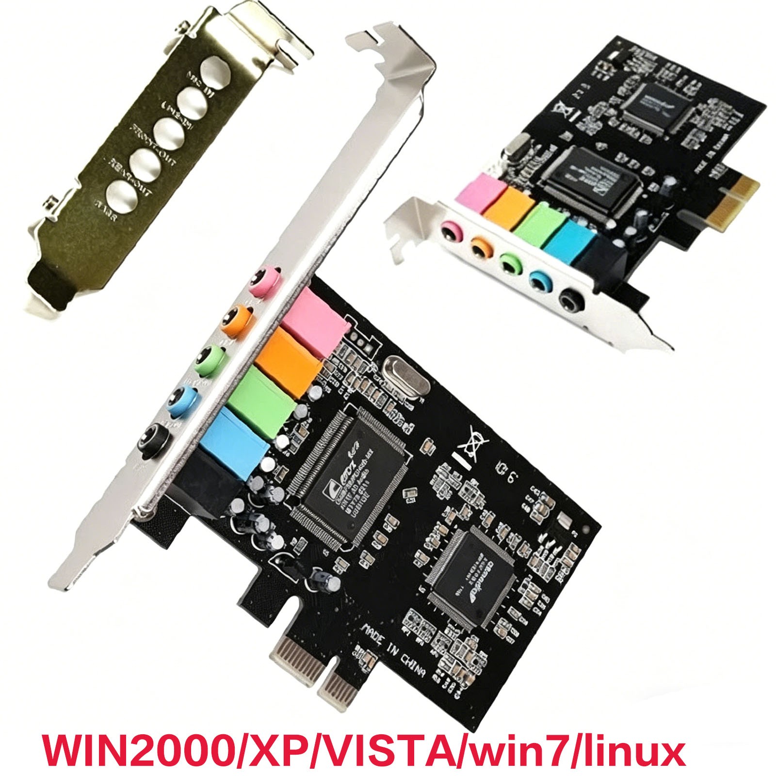 PCI-E 5.1ch Sound Card – CMI8738 with Low-Profile Bracket US Stock