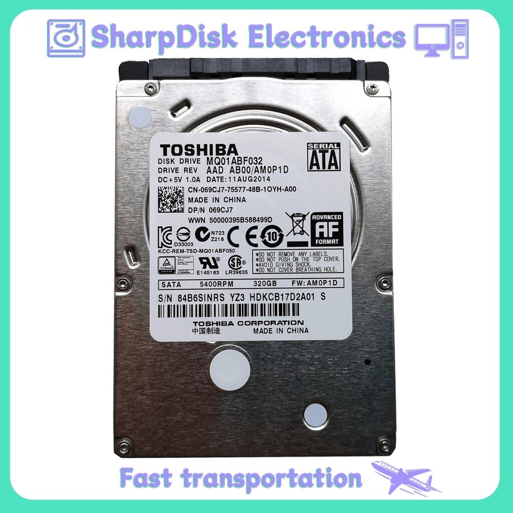 Toshiba MQ01ABF032 5400RPM 320GB 2.5" SATA Laptop HDD Hard Disk Drive-7mm