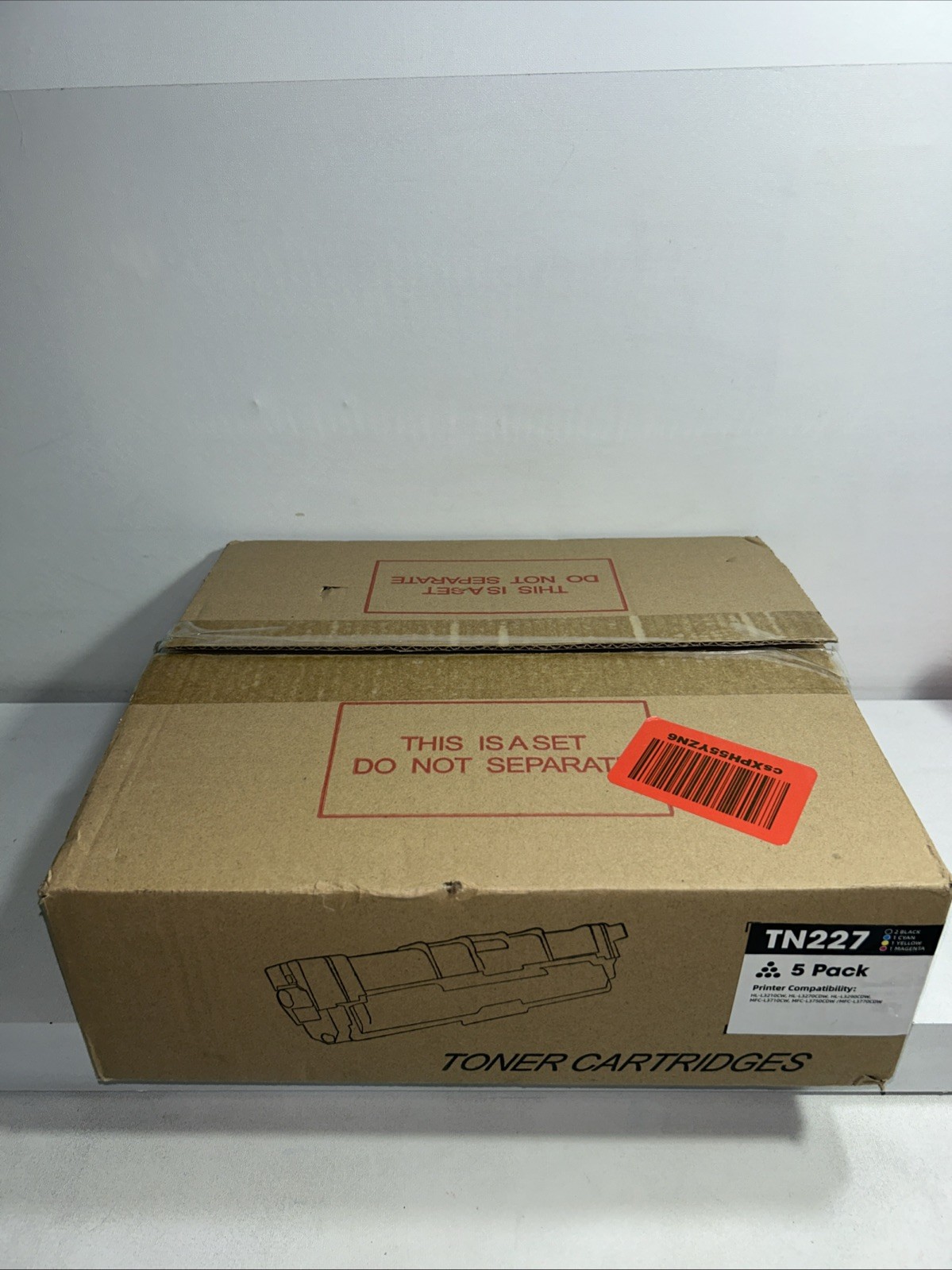 New 5 Pack Toner Compatible TN227, See Photos, 1 Not Sealed, High Yield 