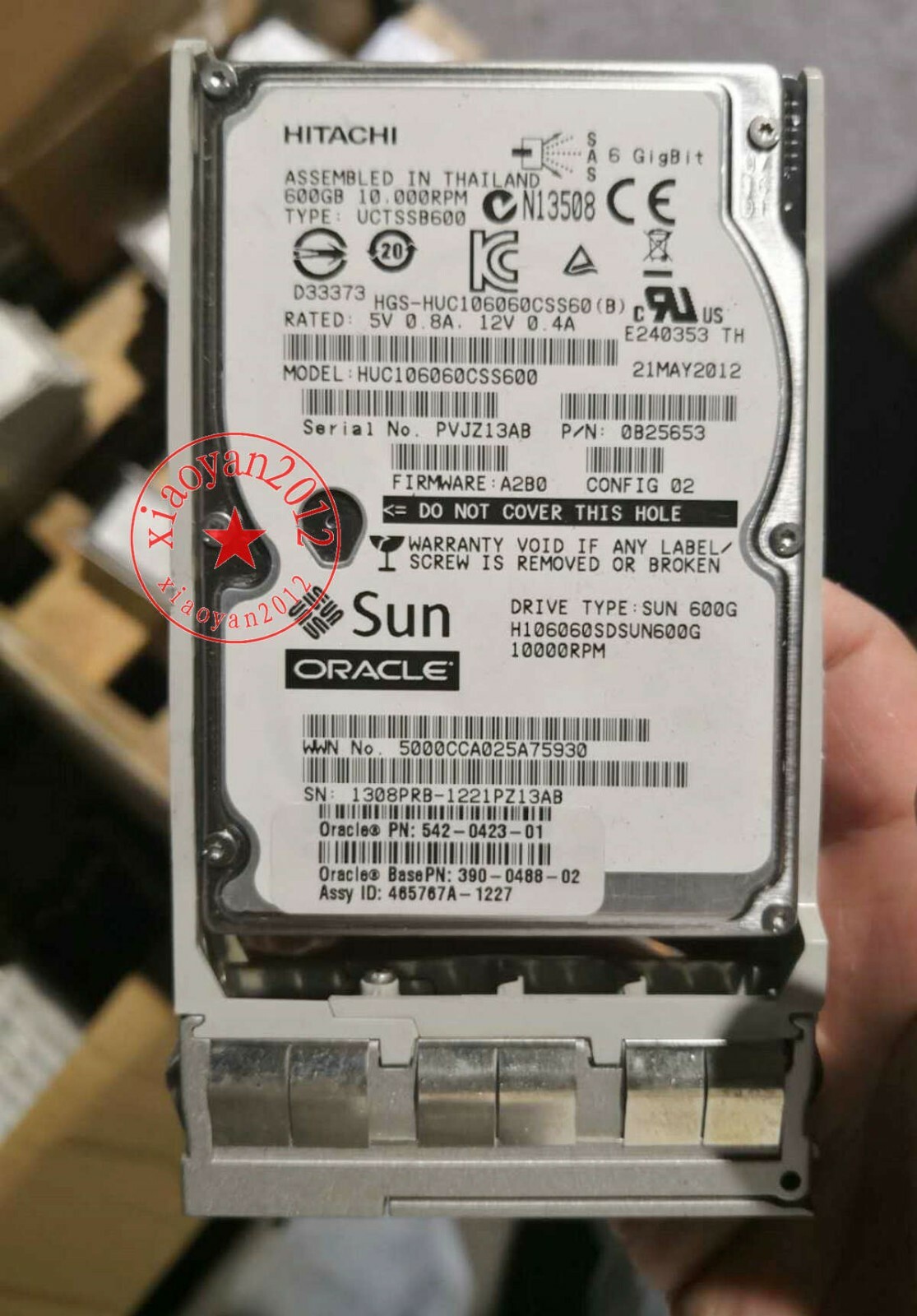 SUN Original 600gb SAS-2 DRIVE 6gbps 542-0287 390-0488-02