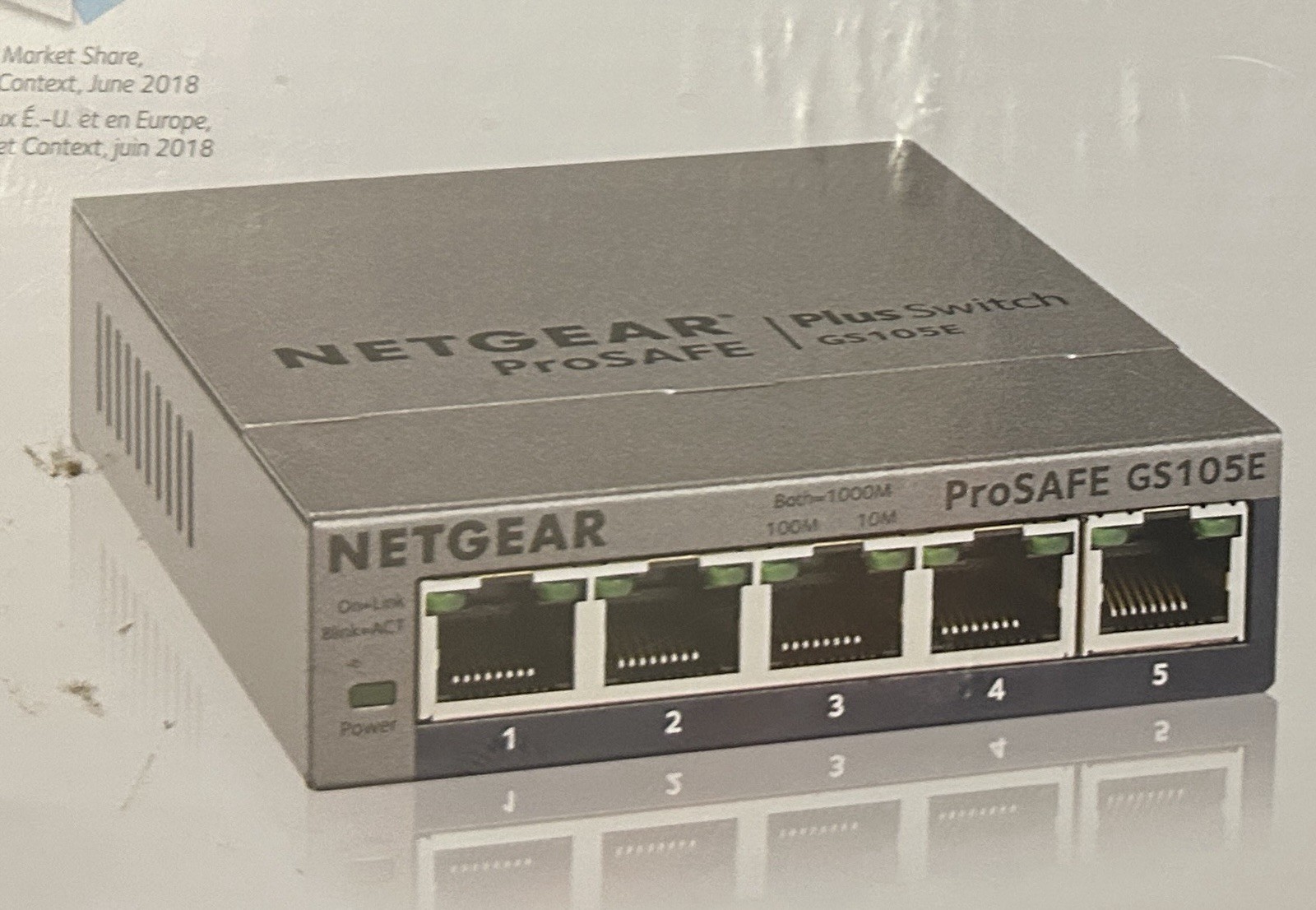 NETGEAR ProSAFE GS105E 5-Port Gigabit Smart Managed Plus Switch RJ-45