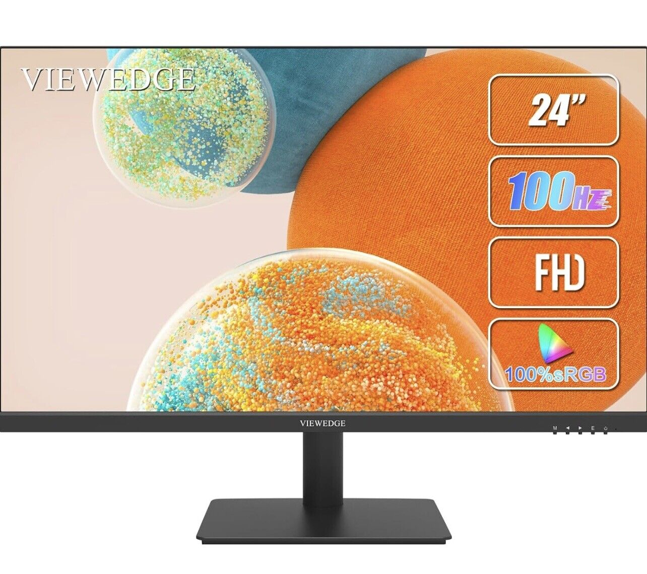 Viewedge 24 Inch Monitor, FHD 1080p 100Hz w/Bluelight Filter HDMI VGA Ports -NWT