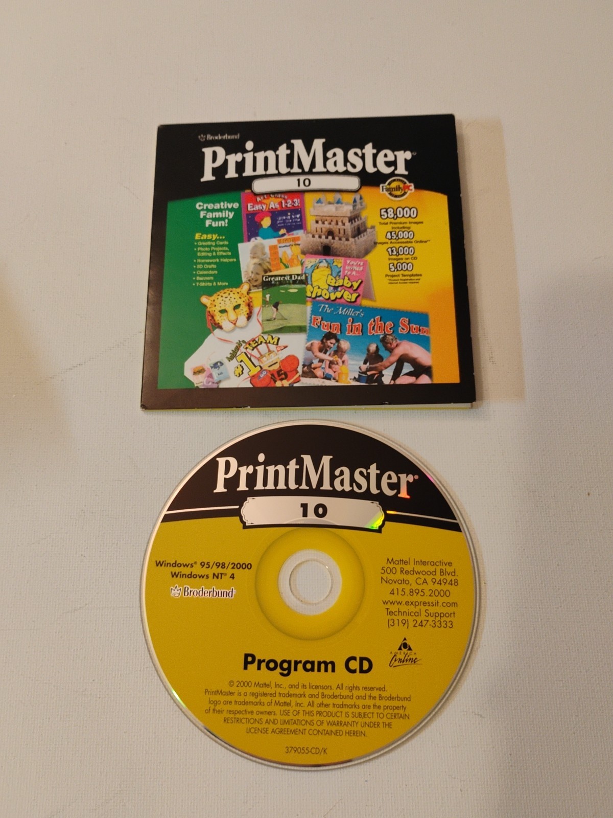 Vintage 2001 Broderbund Print Master 10 Publishing Suite CD-ROM Mattel