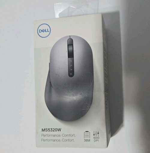 Dell MS5320W Wireless Bluetooth 5.0 & 2.4GHz Mouse – Multi-Device Ergonomic BNIB