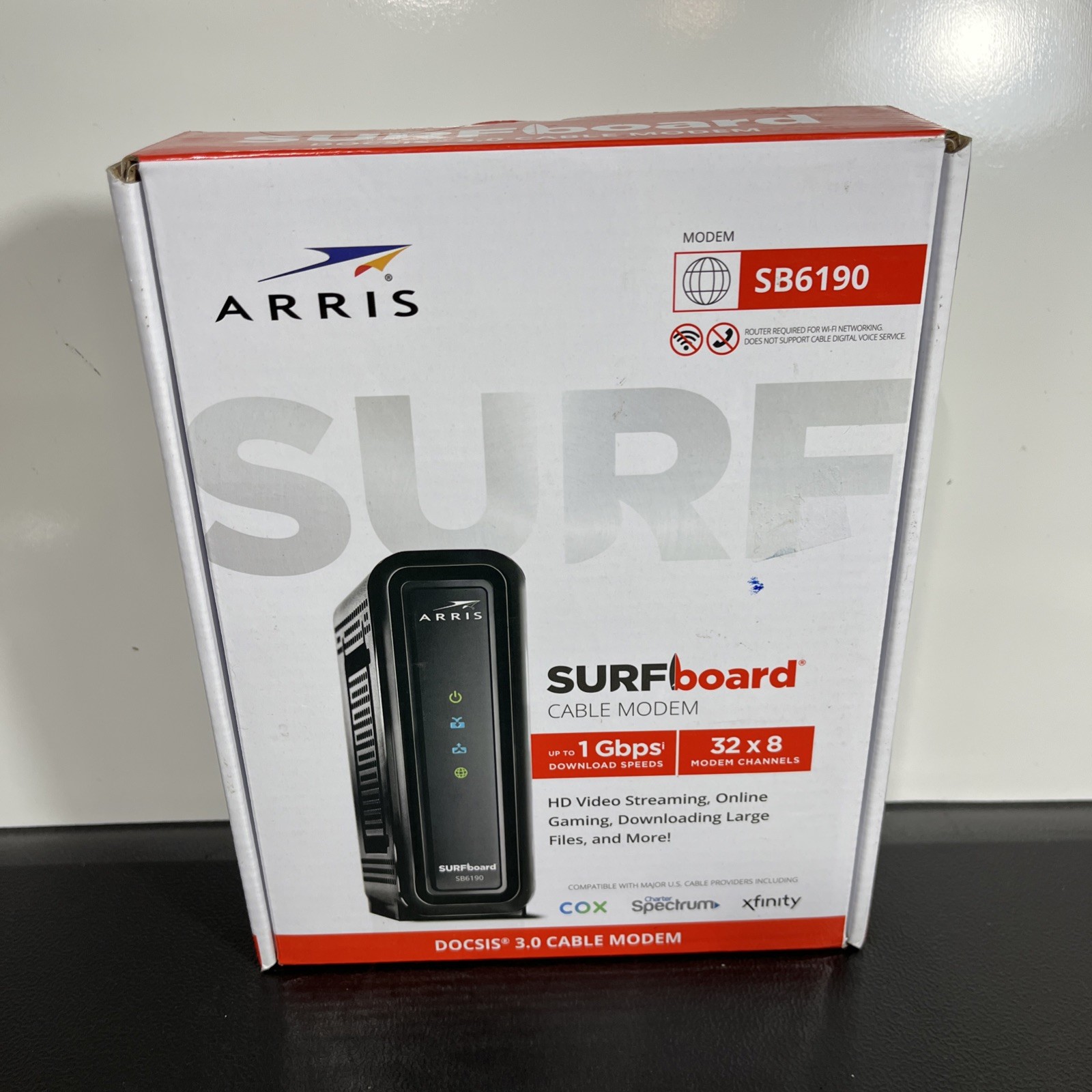 New sealed, never opened ARRIS SURFboard SB6190 DOCSIS 3.0 Cable Modem.