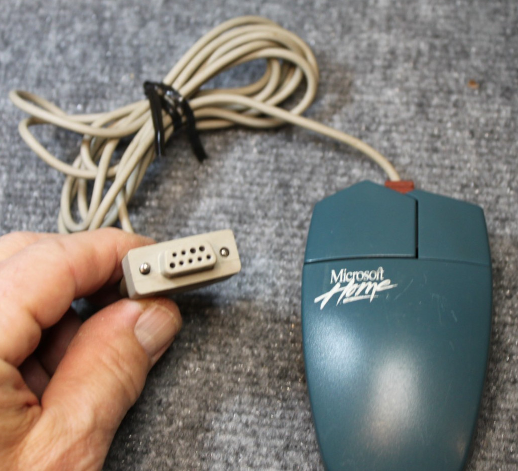 Vintage 1994 OEM Microsoft Home Serial Mouse C3KKS3 Part No. 61401 CLEAN WORKS