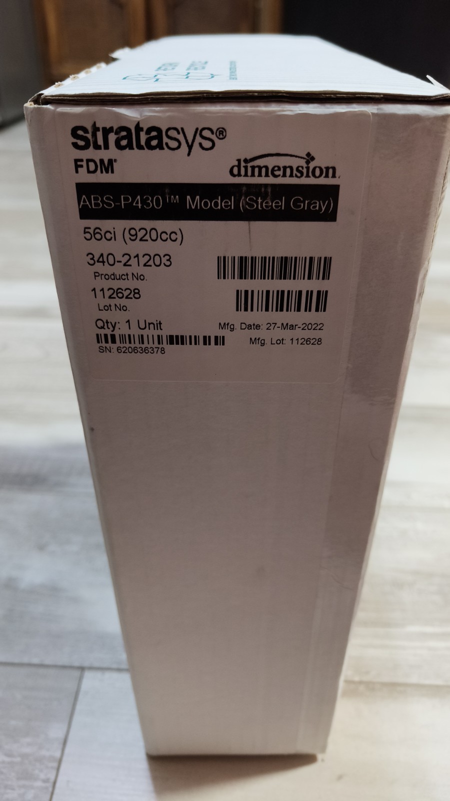 Stratasys 340-30200 P400SR Soluble Support 920cc Genuine - Barely Used