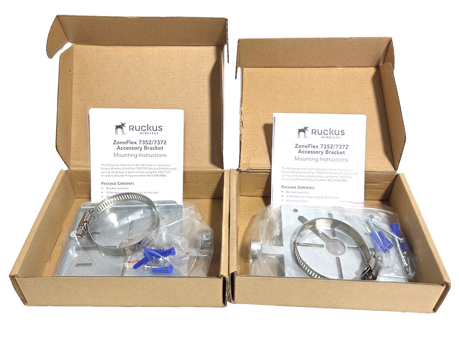 Ruckus Flex/Zoneflex 7352/7372 Mounting Bracket - 902-0108-0000 LOT OF 2 -NEW.