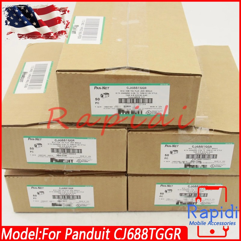 New in Box 200PC Panduit Gigatx CJ688TGGR MiniCom Cat6 Network Jack Module Green