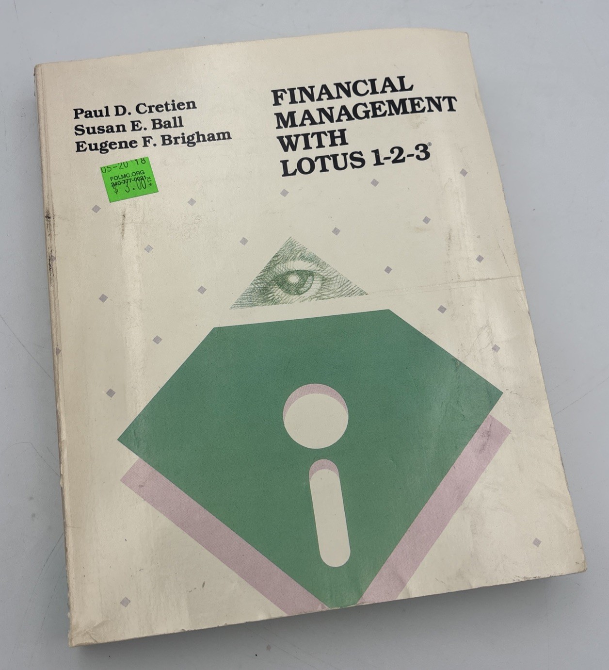 Vintage 1987 Lotus 1-2-3 Financial Management Book & Original 5.25" Floppy Disk
