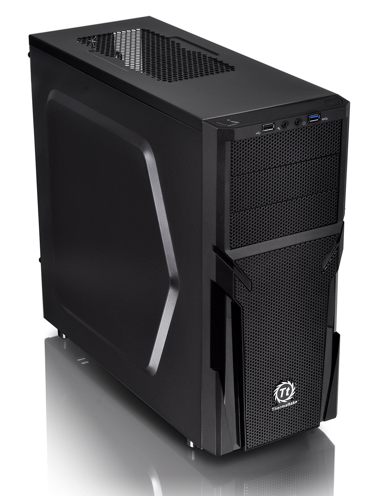 Thermaltake Versa H21 SPCC ATX Mid Tower Computer Chassis CA-1B2-00M1NN-00,Bl...