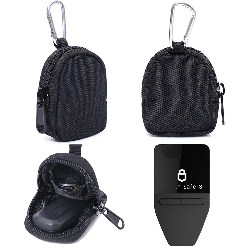 Protection Nylon Zipper Pouch with Carabiner Storage Carrying Case Compatible...