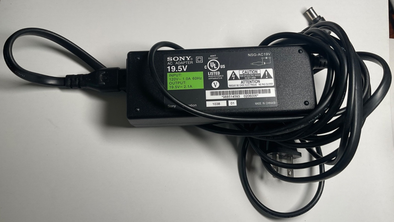 OEM Pre-Owned Genuine Original Sony NSG-AC19V AC Adapter 19.5V Electronics