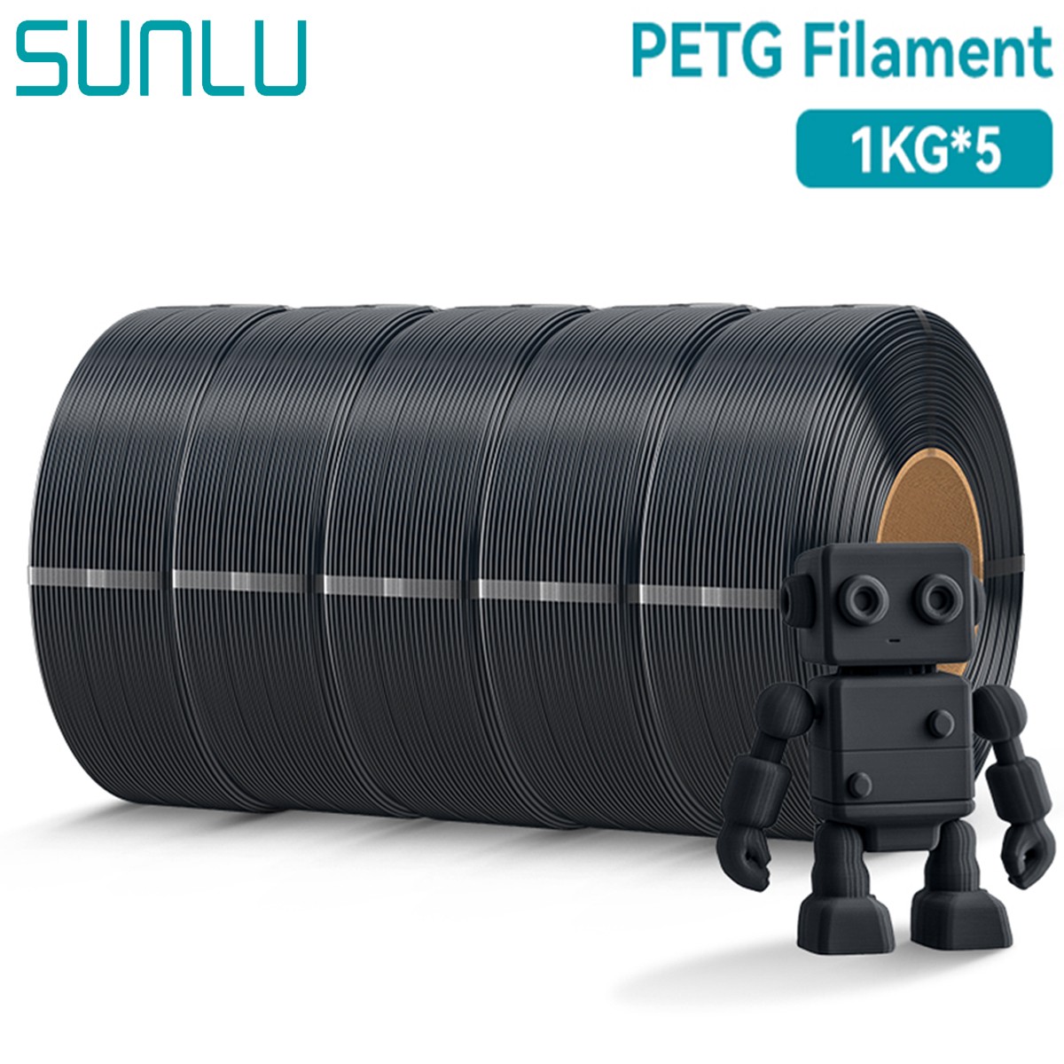 SUNLU 5KG 10KG Filament Refill PETG/Matte PETG/PLA/PLA Plus 3D Filament 1.75mm