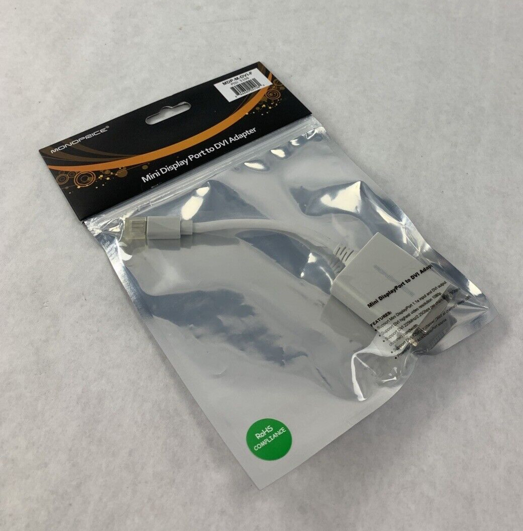 Monoprice Mini DisplayPort to DVI Adapter MDP-M-DVI-F (Lot of 3)