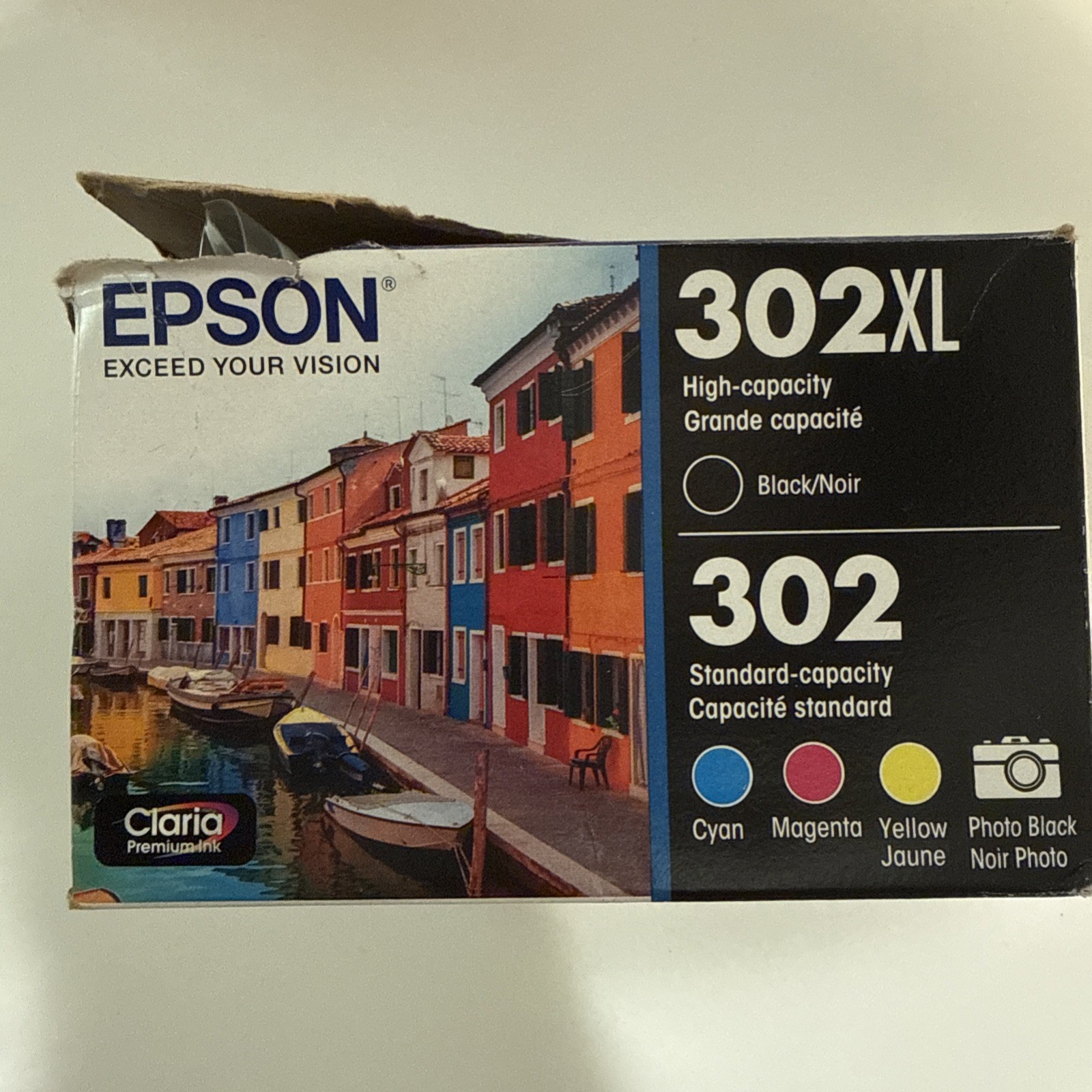 Epson T302XLBCS Printer Ink Cartridges - Black/Cyan/Magenta/Yellow Exp 01/2024