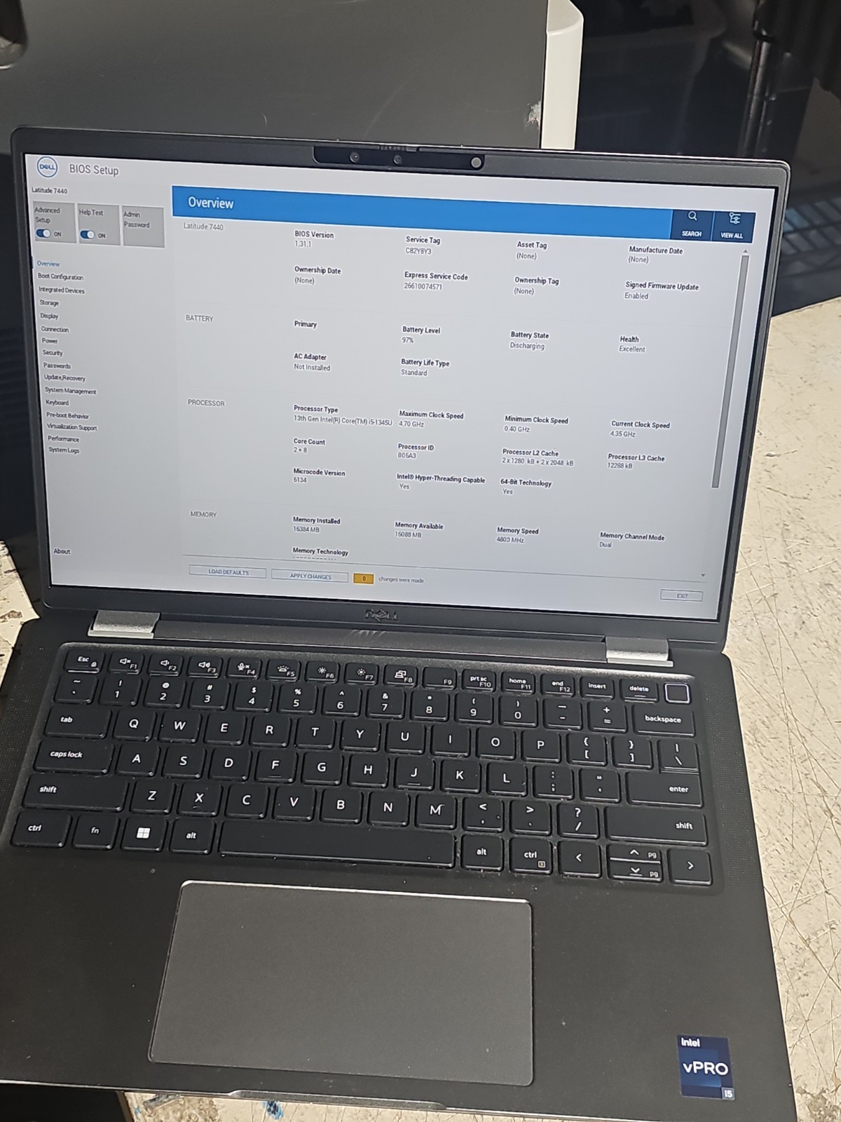 Dell Latitude 7440 14" i5-1345U 16GB DDR5 NO HD/ AC NON-TOUCH.  #x75