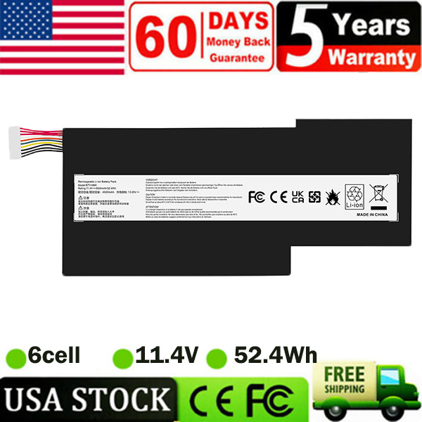 BTY-M6K Battery For MSI GS63VR 7RG Stealth Pro GF63 Thin 8RB 8RC 8RD 52.4Wh
