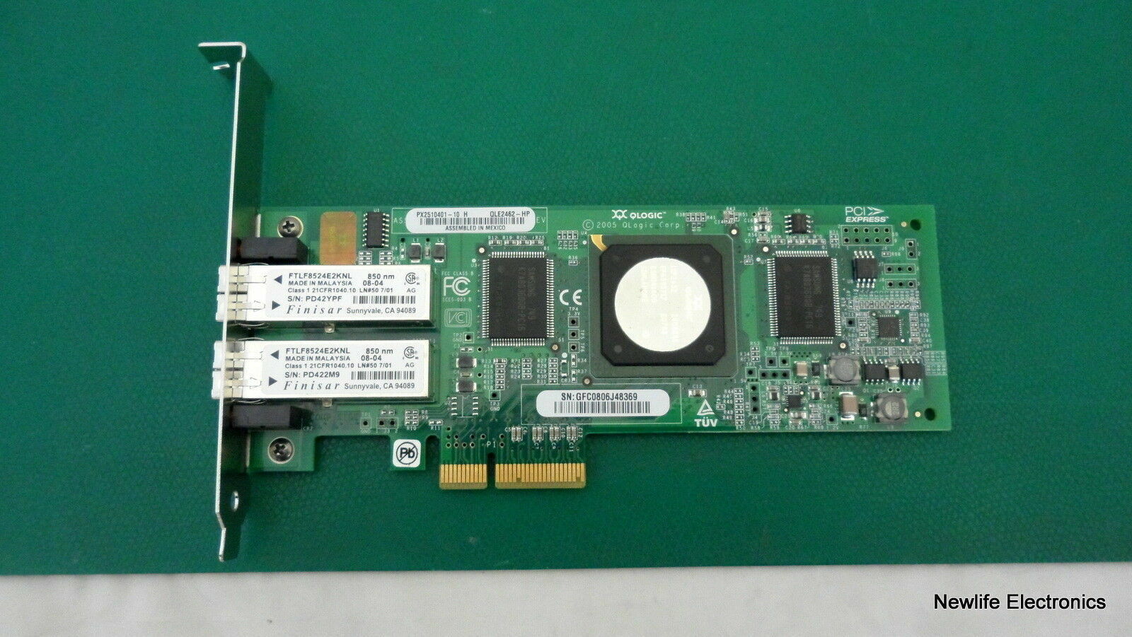 HP 407621-001 Qlogic PCIe x4 2-port 4Gb Optical LC Host Bus Adapter AE312-60001