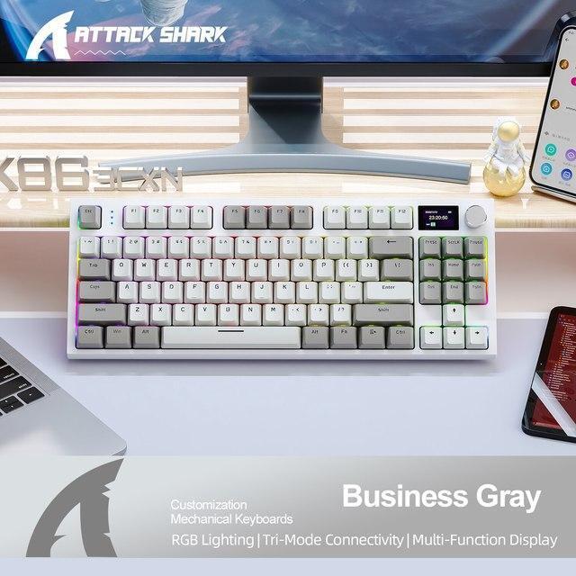 K86 Wireless Hot-swappable Mechanical Keyboard Bluetooth/2.4g with Display Scree
