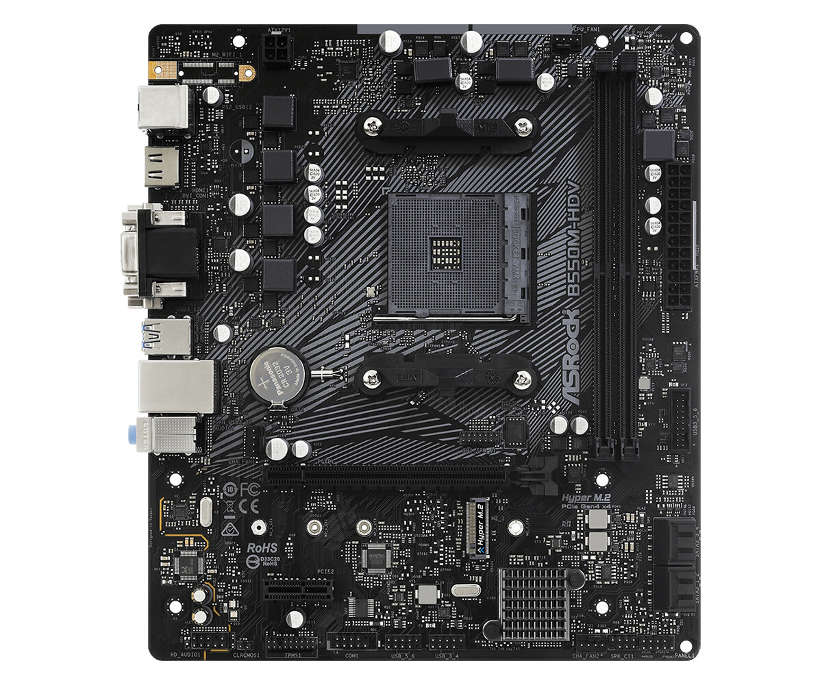 Asrock B550M-HDV AM4 Micro ATX DDR4-SDRAM Motherboard
