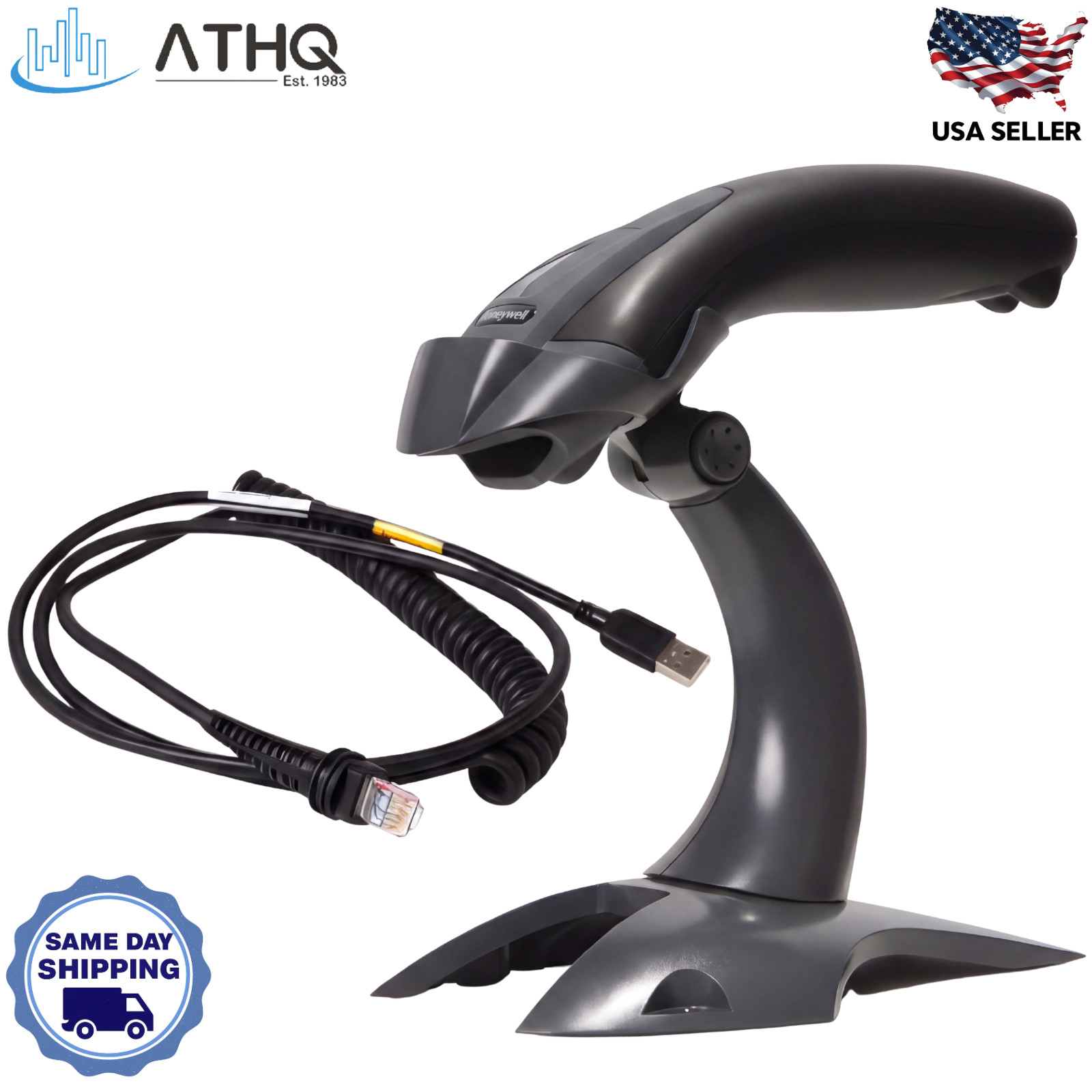 Honeywell Voyager 1200G 1D Laser Barcode Scanner USB Handheld POS w/Stand NEW
