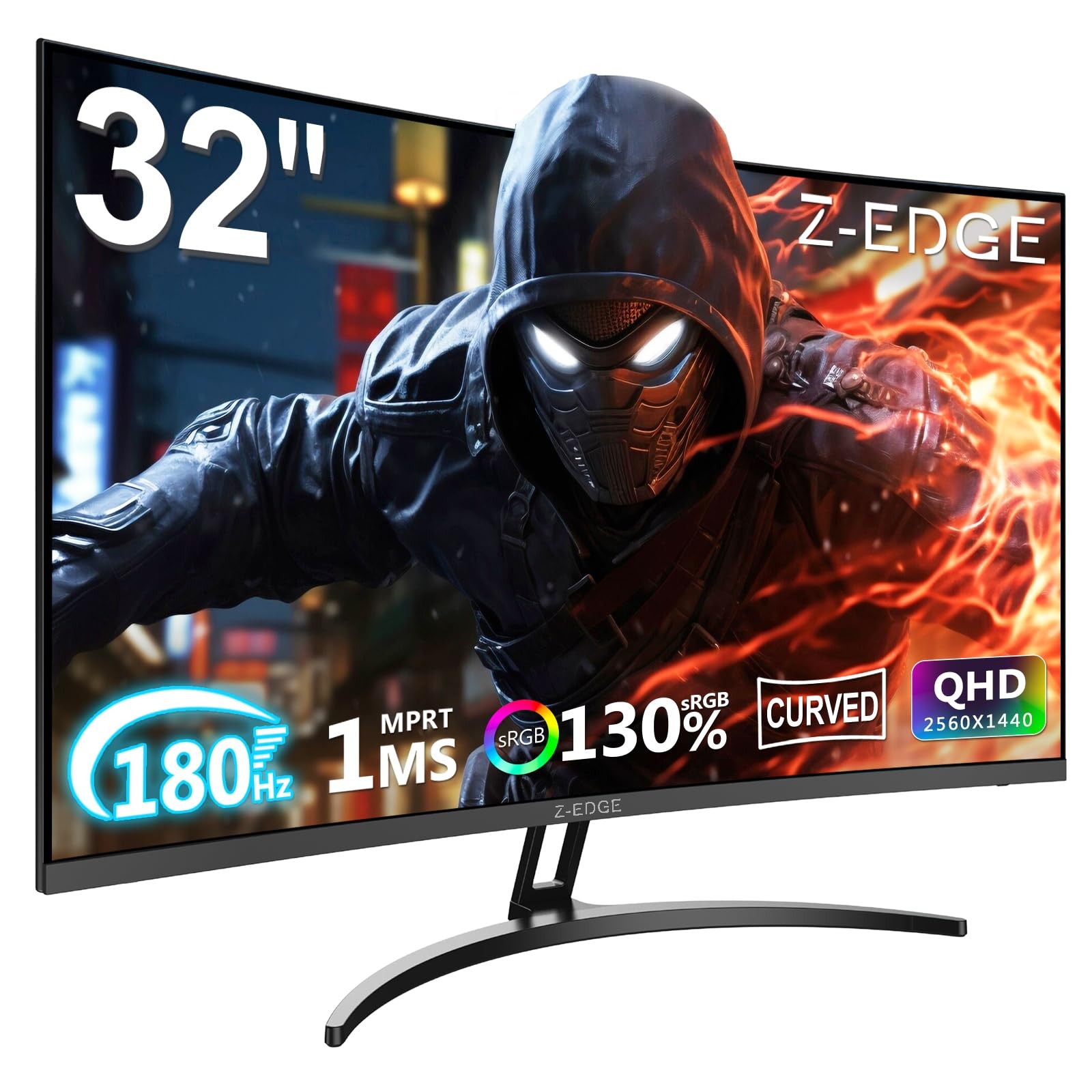 Z-Edge 32-inch Curved Gaming Monitor 16:9 1920x1080 180Hz 1ms Frameless LED Gami