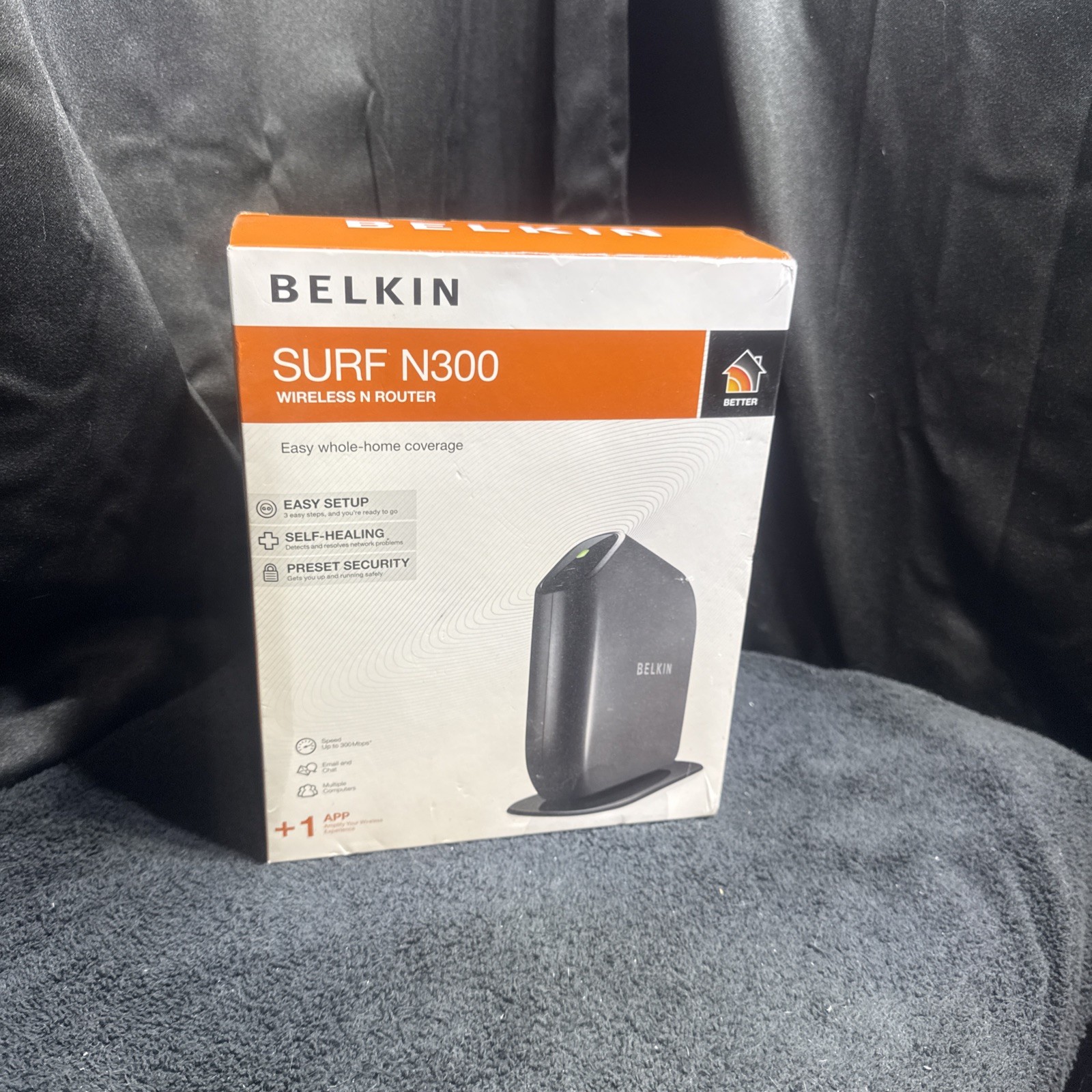 Belkin Share N300 300Mbps Wireless-N MIMO 4-Port Router New