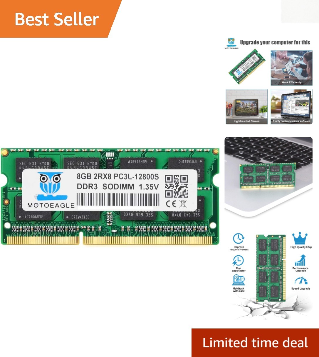 Upgrade Your Laptop with 8GB 1600MHz SO-DIMM RAM - Fast Performance Boost