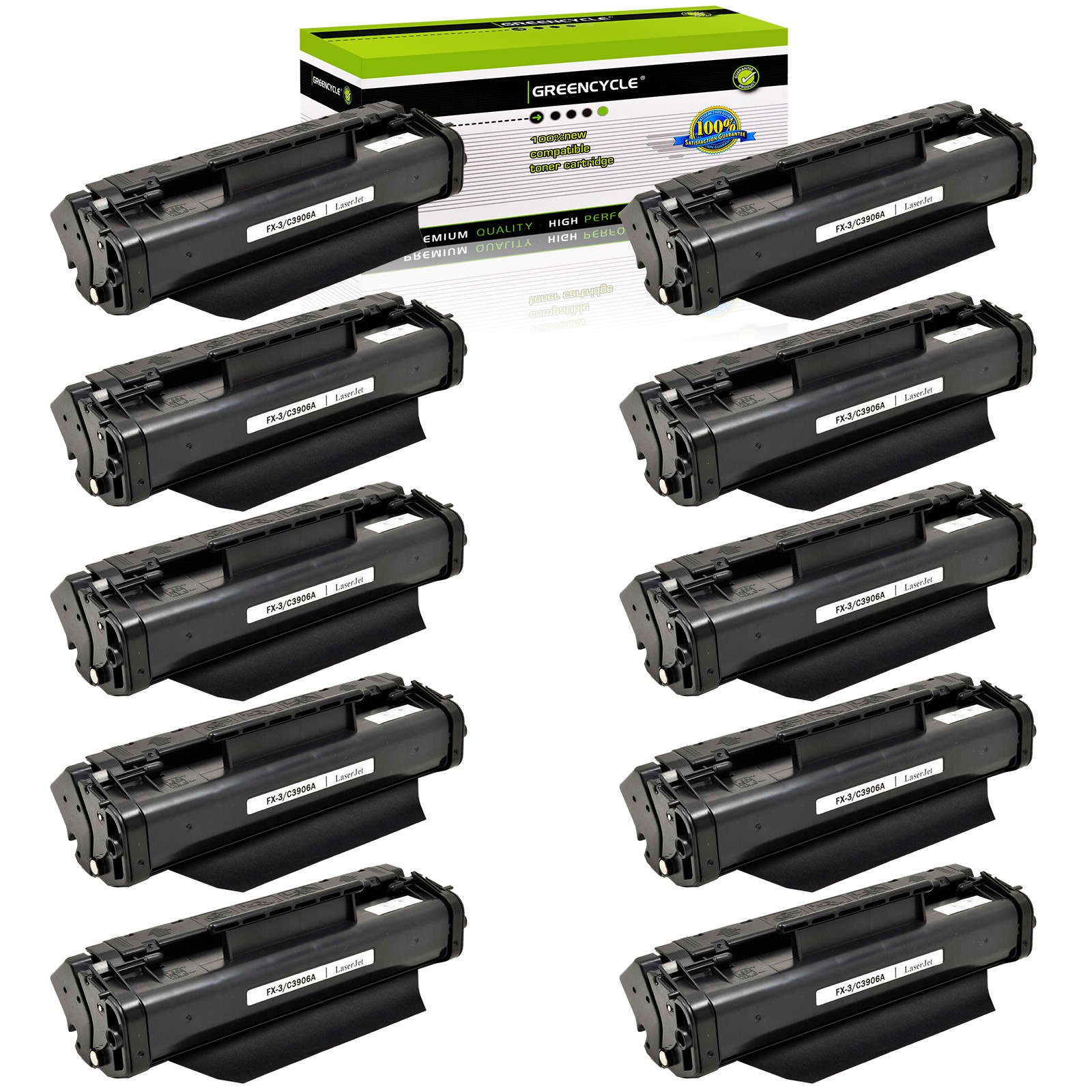 10PK Toner Compatible with Canon FX-3 LaserClass 1060 1100 2050 2060P 4000 4500